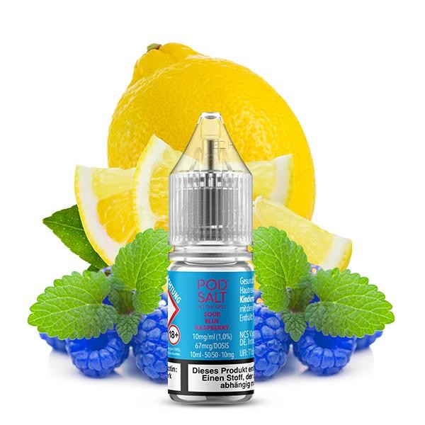 POD SALT XTRA Sour Blue Raspberry Nikotinsalz Liquid 10 ml